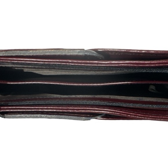 Unique Vintage 80's SOLO Burgundy Portfolio - Picture 13 of 16